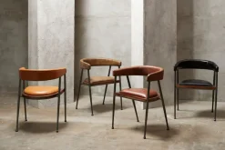 Stol 'London' - Patina Brun/Läder