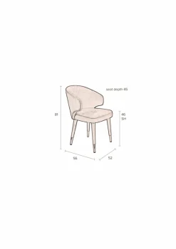 Stol 'Lunar' Sammet - Koppar