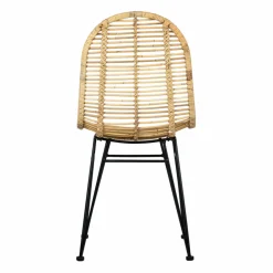 Stol 'Striped rattan' - Natur/Svart