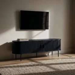 Tv-bänk 'Holmvik' - Svart