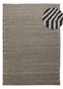 Ullmatta 'Larkana' - Beige/svart