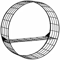 Vägghylla 'Circle' - Svart/Metall