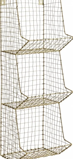 Vägghylla 'Wire' - Mässing/Järn