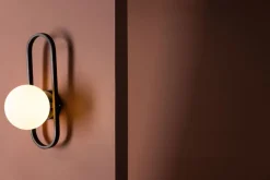 Vägglampa 'Agunnaryd' - Vit/Svart