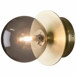 Vägglampa 'Art Deco' - Rökfärgad
