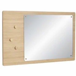 Väggspegel med magneter 'Split' 80x50cm - Ek