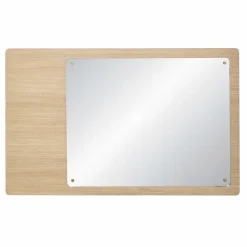 Väggspegel med magneter 'Split' 80x50cm - Ek