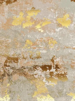 Wiltonmatta 'Elena' 240x340cm - Beige/Guld